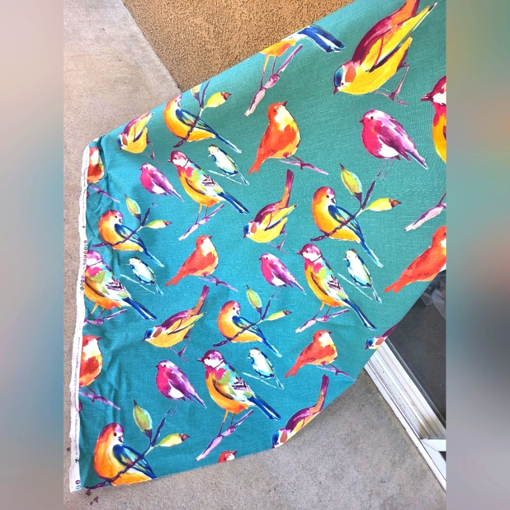 Colorful Bird Pattern Fabric for Pets HOME FABRIC 100% COTTON On Bolt Sew